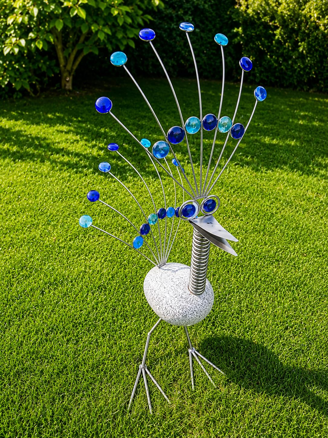 Wippvogel Windspiel Edelstahl Vogel 110cm Granitvogel V2A Edelstahlvogel