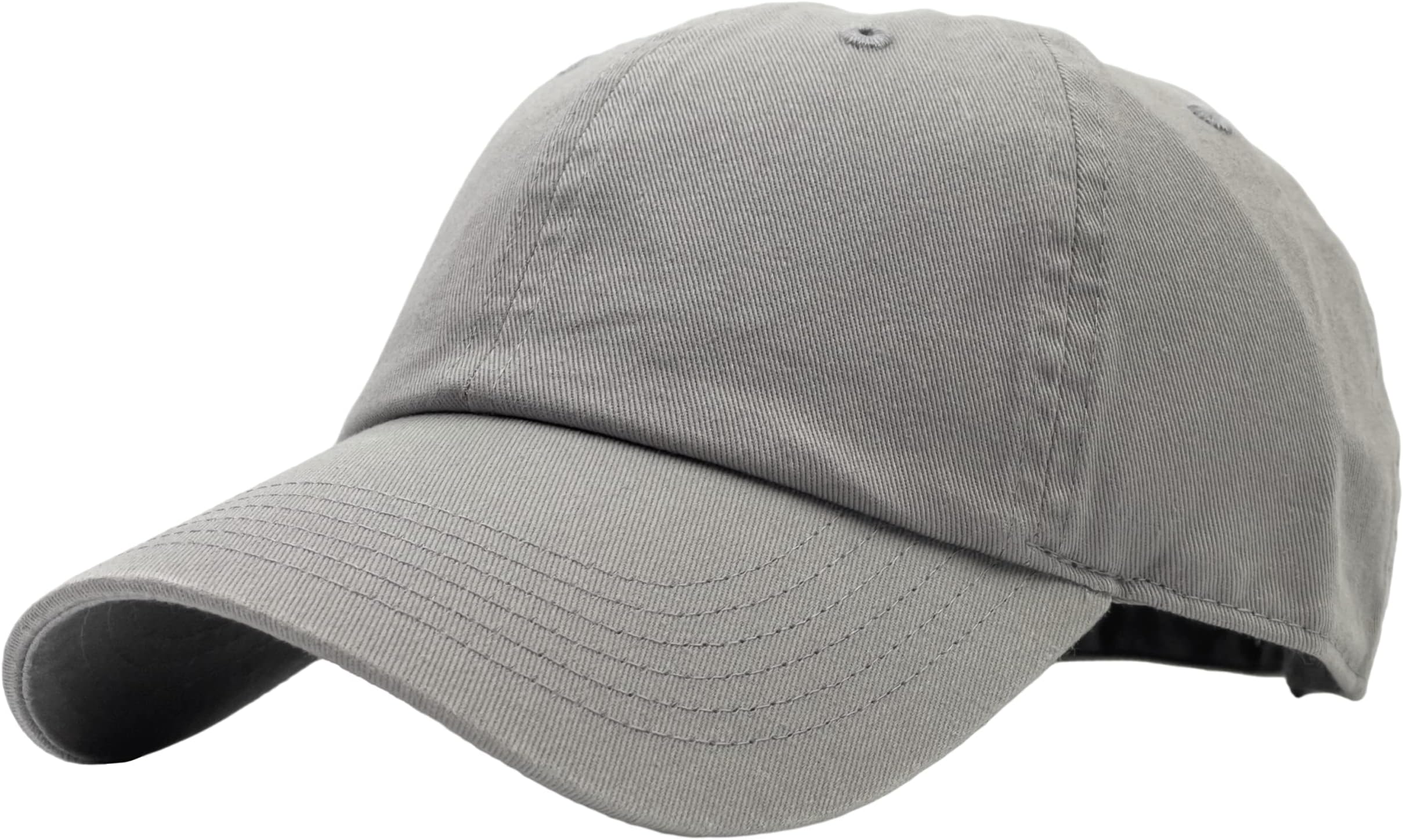 Unisex Classic Low Profile Cotton Baseball Cap Plain Blank Camoflauge Soft Unconstructed Adjustable Size Dad Hat (Grey)