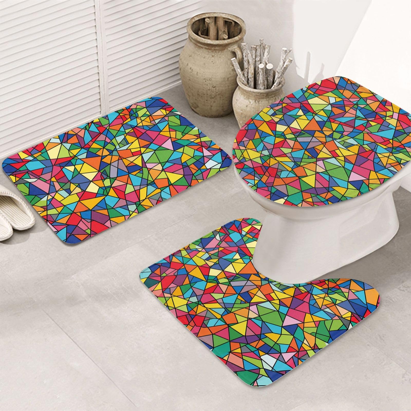 Tapis de bain antidérapants U anti-glisse OUSIKA pour salle de bain sécurisée