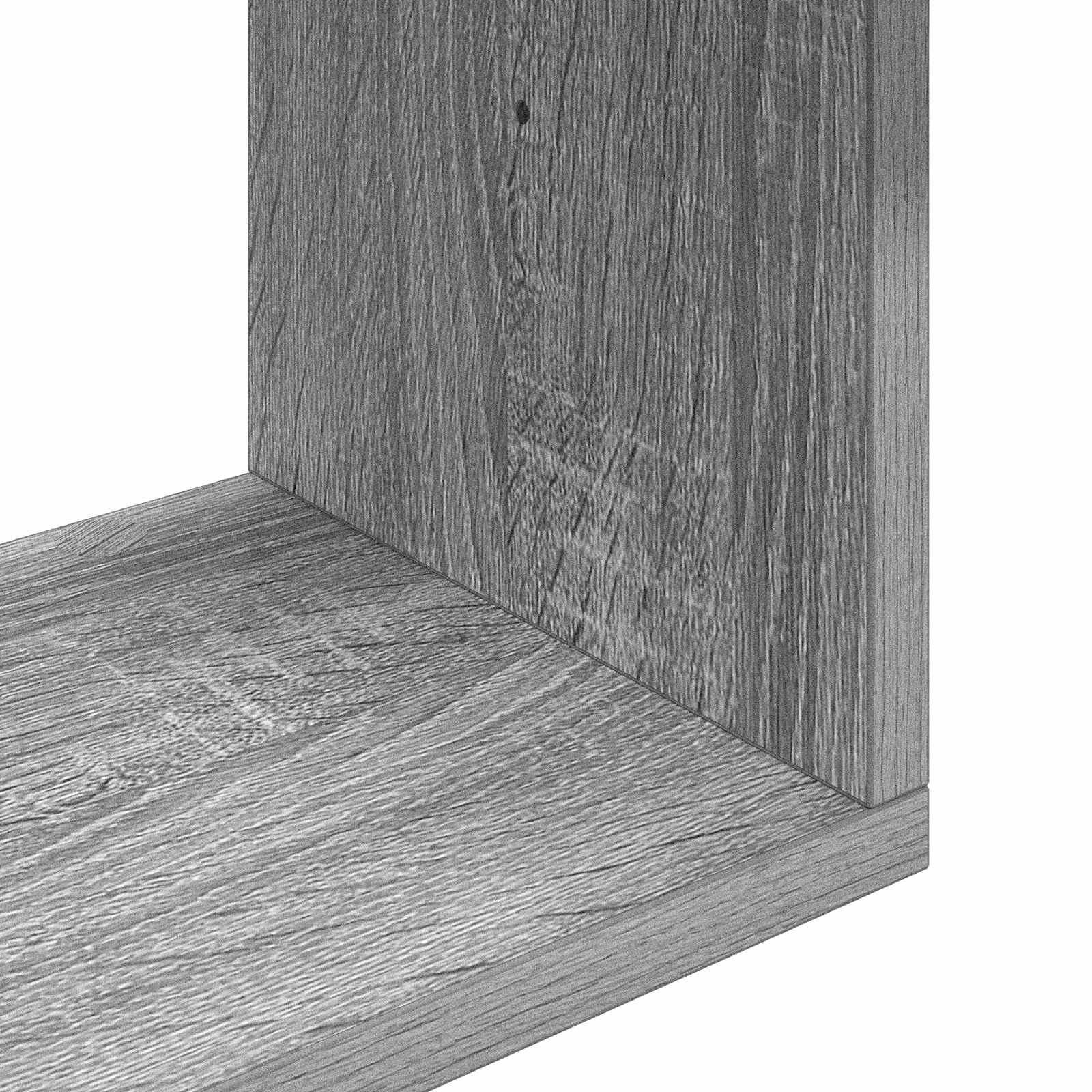 Wandregal Wandhalterung Grau aus Holzwerkstoff 32 x 21 x 107 cm platzsparend und langlebig mit viel Stauraum für Wohnzimmer Schlafzimmer Büro Moderne Aufbewahrung und Deko