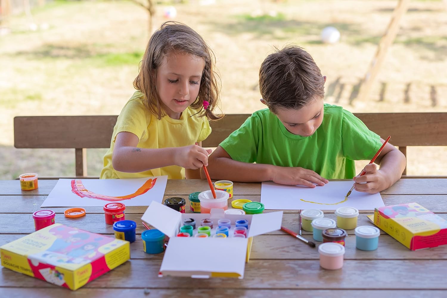 Jovi - Liquid Tempera, Case of 8 Bottles of 35 ml, Multicoloured, Easy to Wash, Gluten-Free, Ideal for School Use (P508)