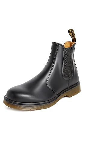 Dr. Martens Unisex 2976 Smooth Leather Chelsea Boot, Black, 9 Women/8 Men