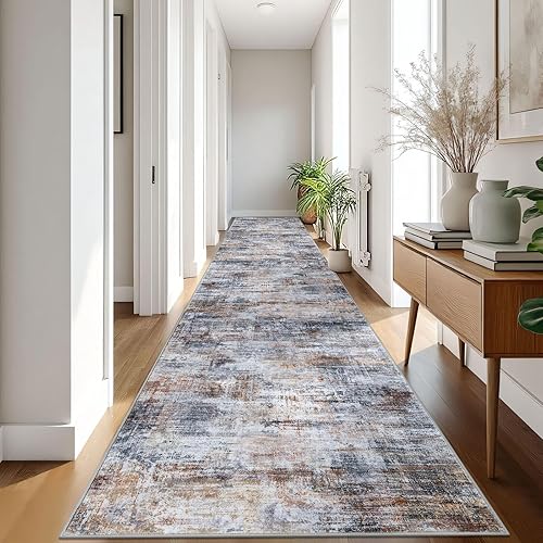 Miniatura 499 de IOHOUZE Alfombra pequeña abstracta de 2 x 3 pies, alfombra de entrada lavable para entrada interior, alfombras con respaldo de goma, alfombra gris