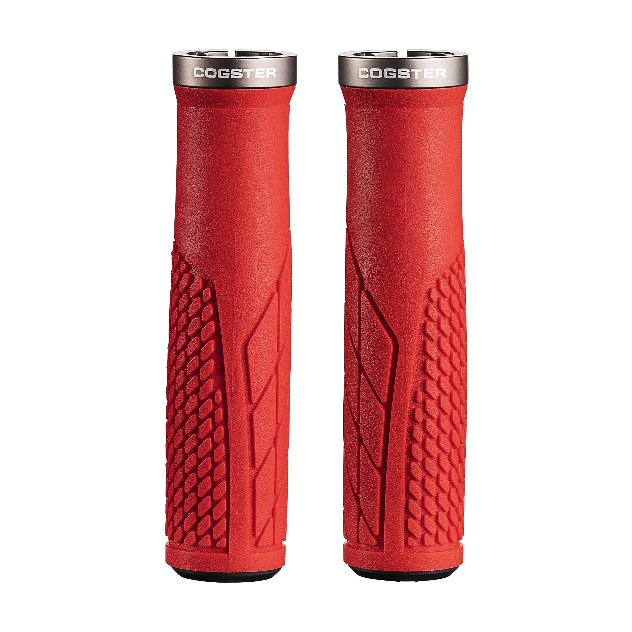 COGSTER Elega Bike Handlebar Lock-on Grips, Lightweight Rubber Grips for XC, MTB, BMX Bikes