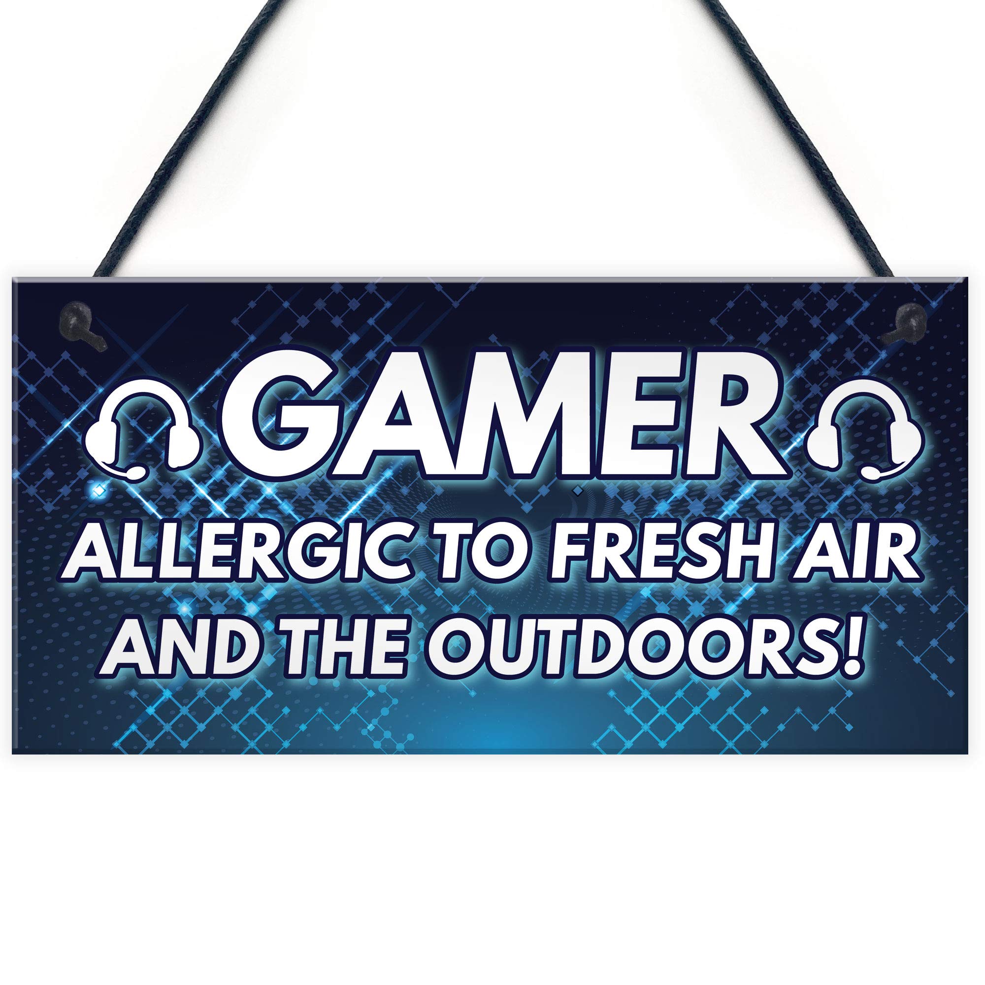 Red Ocean Gamer Gaming Room Sign Funny Novelty Gaming Christmas Birthday Gifts For Son or Brother