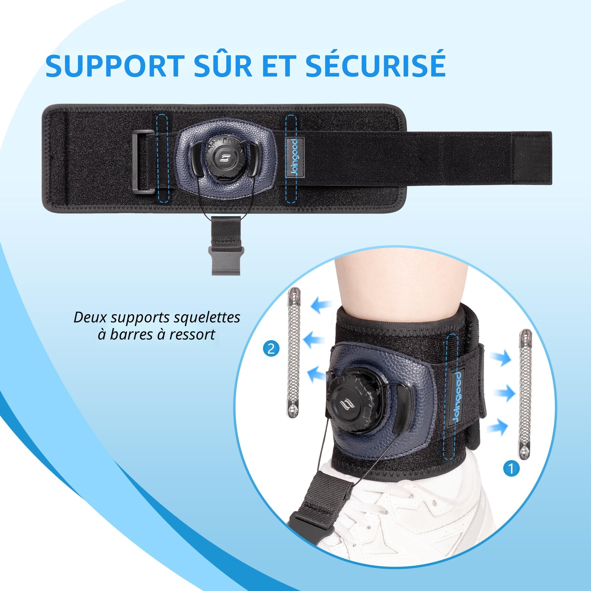 Attelle Pied Tombant pour Marcher avec des Chaussures,Attelle Pour Pied Tombant Avec Bouton,Orthese Pied Tombant vers le Haut,Releveur de Pied Tombant pour Pied Droit et Gauche(S/M)