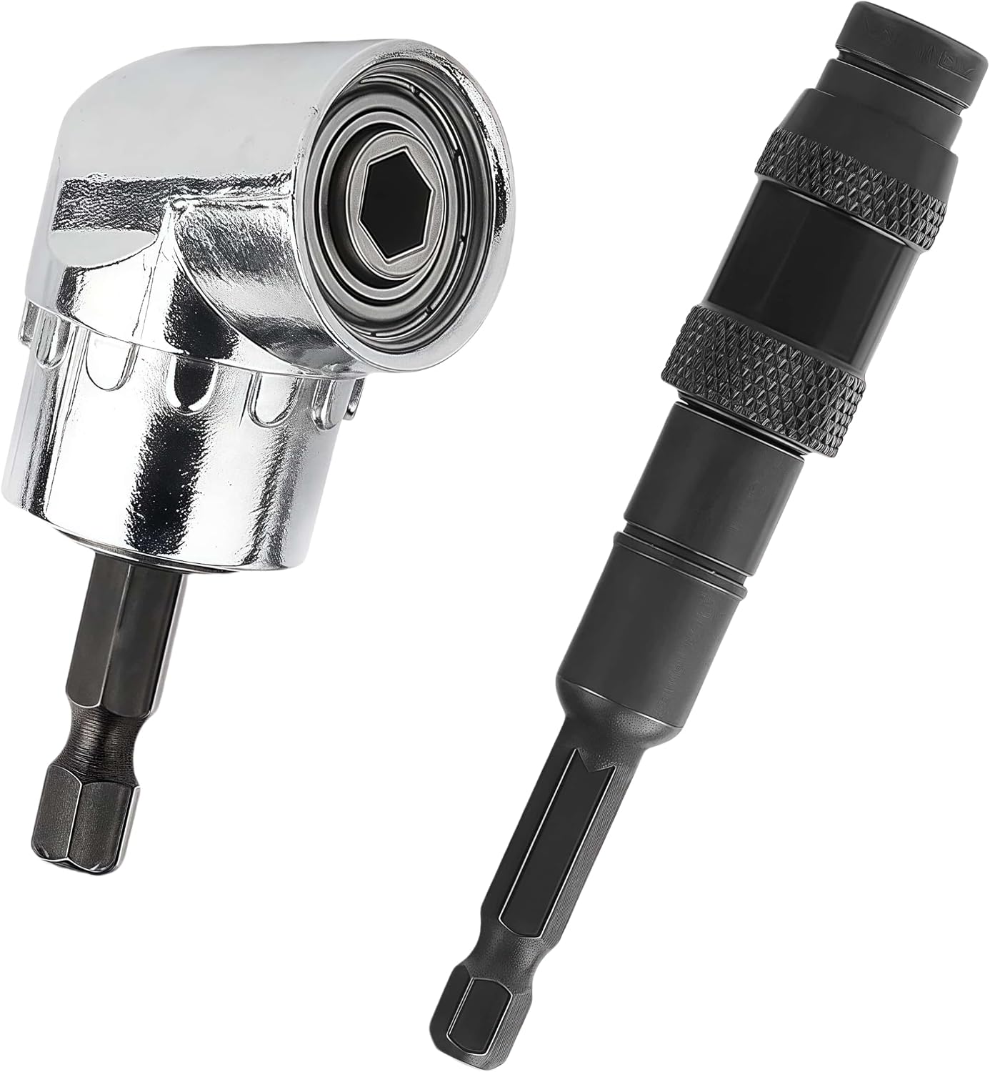 105 Degree Angled Bit Holder 1/4" Socket Adapter for Drill Driver | 105° Right Angle Drill Bit Extension 1/4" Hex Shank Socket Adapter for Drill Driver, Tight Space Access Easy Installation