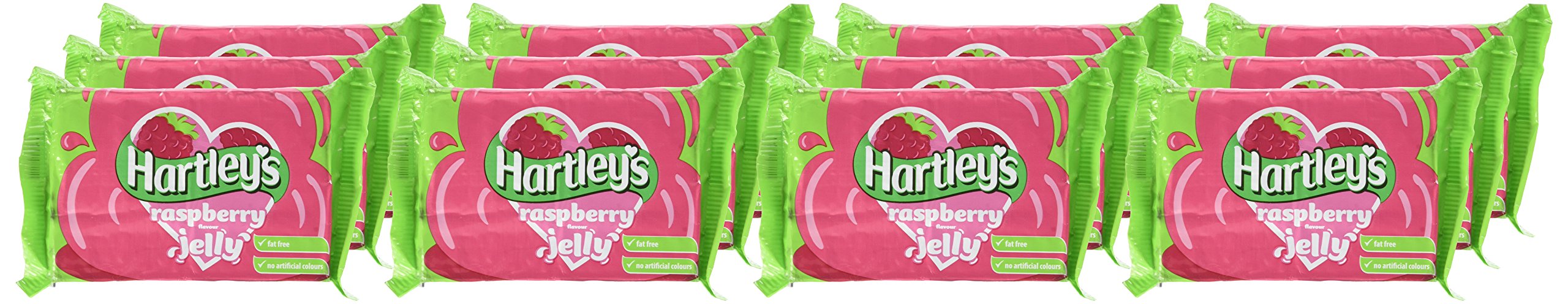 HARTLEY'S Préparation pour Gelée à la framboise | Sans matière grasse | Saveur framboise | À base de gélatine | Sans colorant artificiel - 135g - Lot de 12