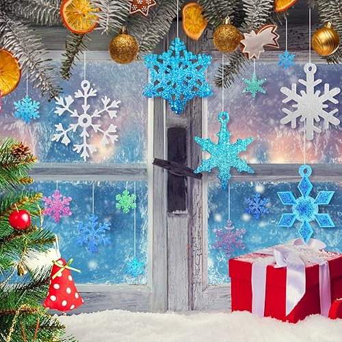 Miniatura 2 de 8 piezas de resina de Navidad moldes DIY copo de nieve molde colgante de Navidad moldes de silicona copo de nieve Navidad molde de silicona para