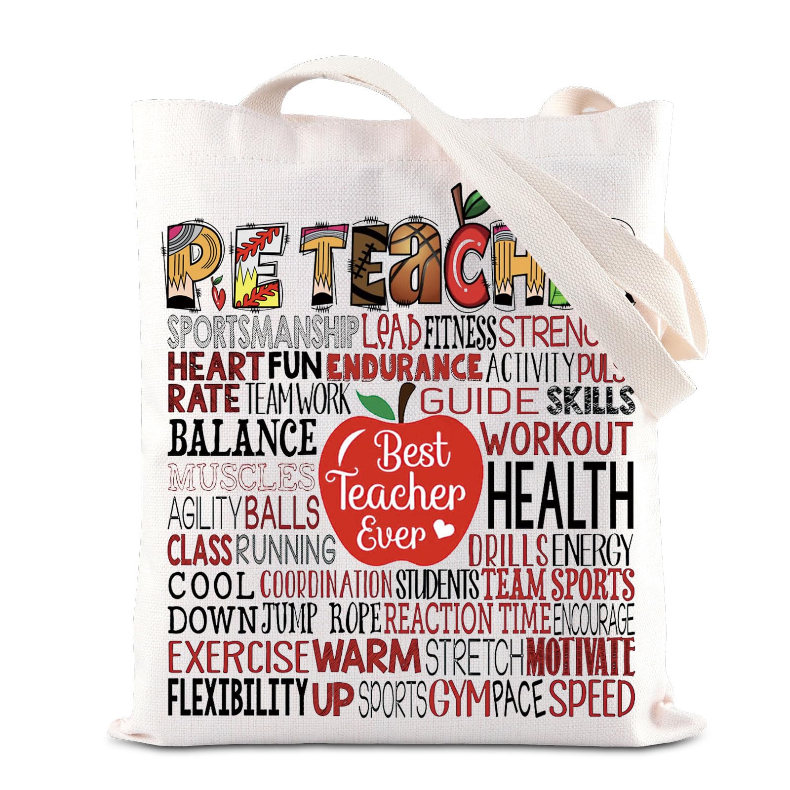 FOTAP PE Teacher Gift Physical Education Teacher Handbag PE Teacher Appreciation Gift Phys Ed Gym Teacher Retirement Gift