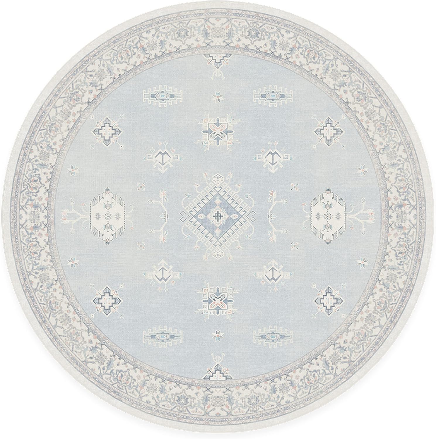 RUGGABLE Verena Round Rug Perfect Washable Area Rug for