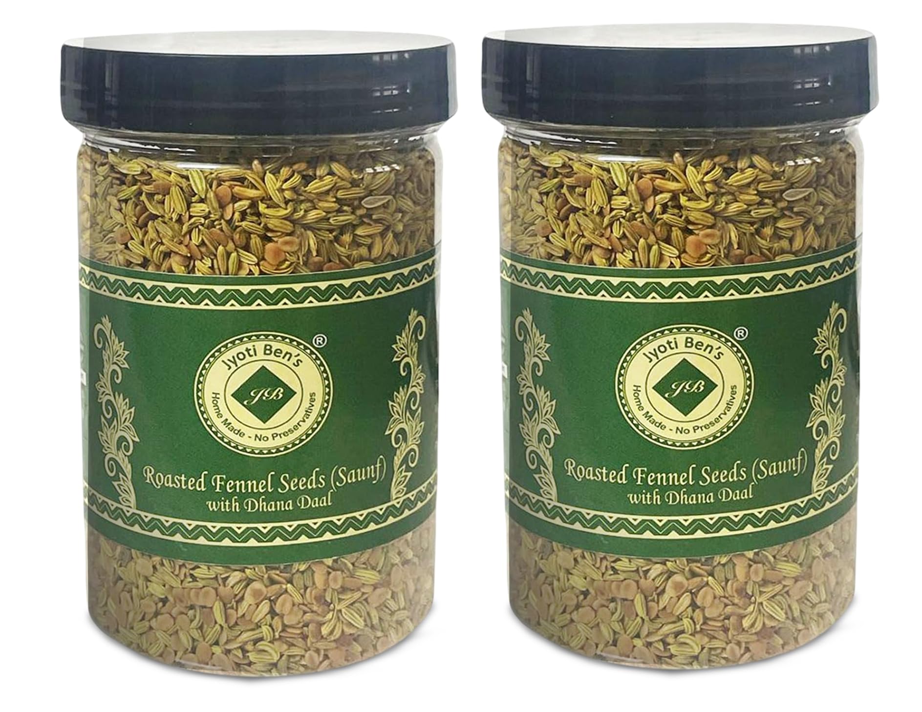 Jyoti Ben's Mukhwas - Roasted Fennel Seeds with Dhana Daal (Pack of 2)