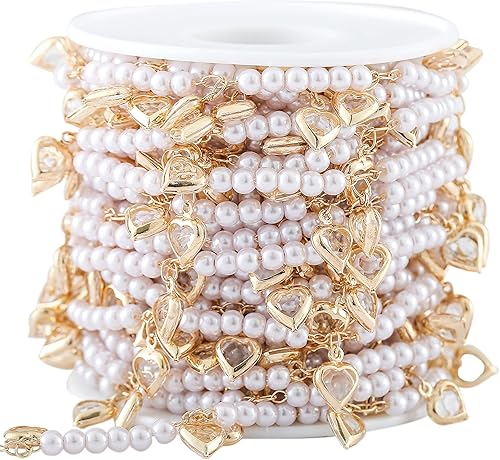 KAOYOO Cadena de piedra volcánica de 2 yardas para decoración de bodas, manualidades de costura, accesorios de bricolaje (2 yardas, negro)