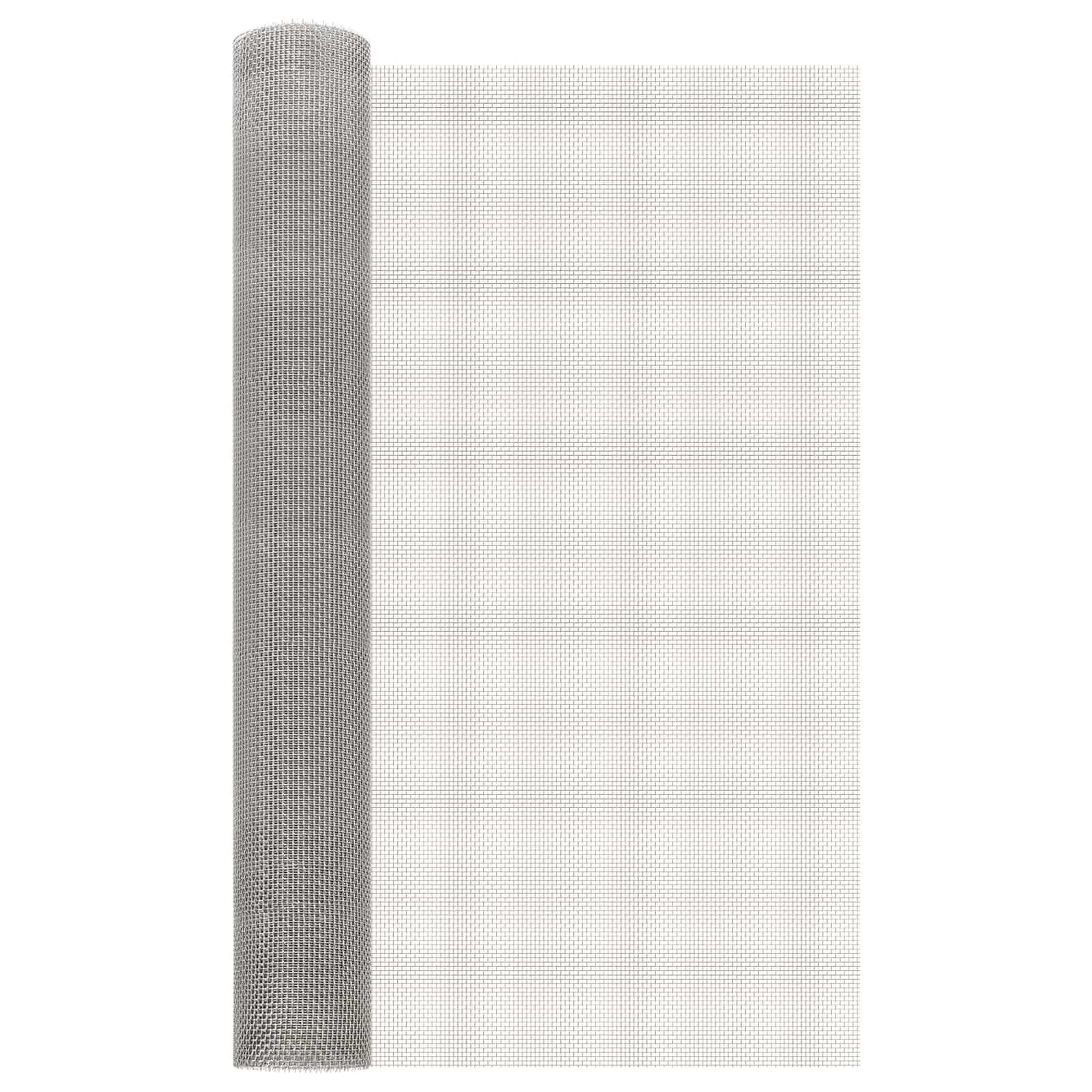 Pantalla de malla de acero inoxidable de 80 x 200 cm con 6 malla, plateada, resistente a la corrosión, ideal para valla de jardín, privacidad, recinto para animales, proyectos de bricolaje