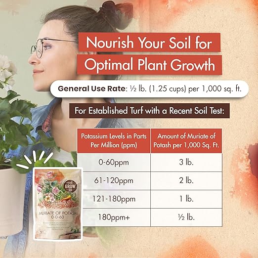 Muriate of Potash 0-0-60 Fertilizer, High Potassium Fertilizer for Plants, 5 lb miniatura 5