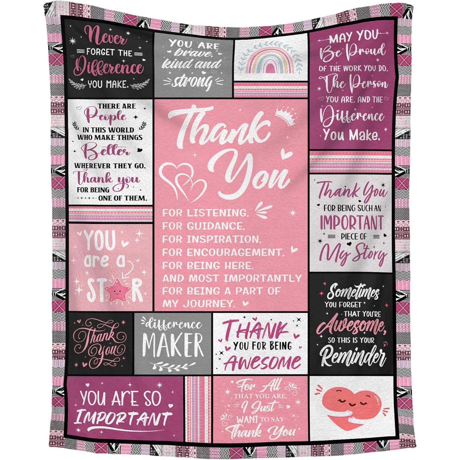 Thank You Gifts for Women, Blanket Appreciation Gift, Best Friend Christmas Birthday Gifts, Thank You Inspirational Gift for Coworkers Colleagues Teacher Employee Nurse Grateful Present