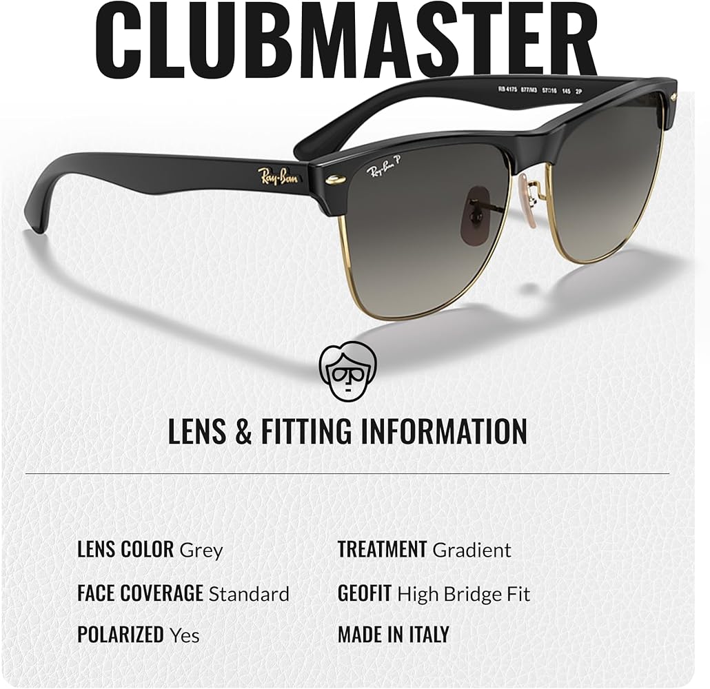 Amazon.com: Ray-Ban RB4175 CLUBMASTER OVERSIZED Square