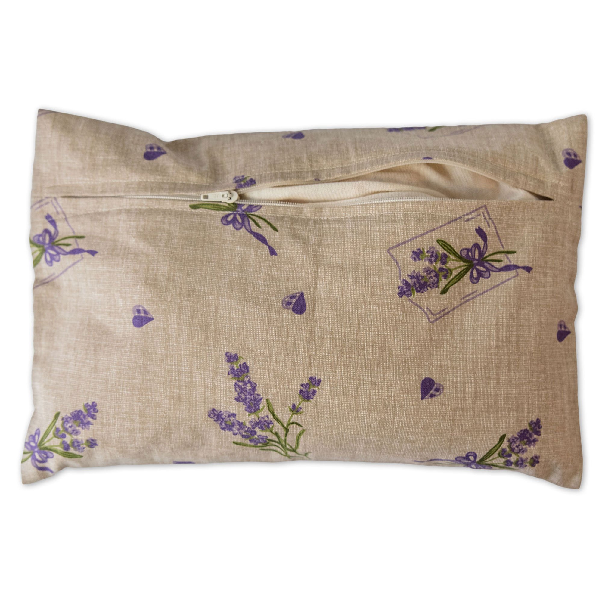 Giraffenland Coussin à la Lavande 30x20cm. Taie champêtre Romantique + Housse Bio Nature | Coussin parfumé | Coussin aromatique | Coussin aux Herbes