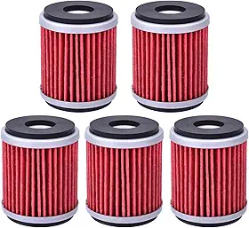 5 peças HF141 filtro de óleo para Yamaha YZ250F YZ 250 F 2003 2004 2005 2006 2007 2008 YZ450F WR450 YZ450 YZ250 WR250 YZF-R125 XT250, 1s7--e34400 -00 5YP-E3440-00 5TA-13440-00