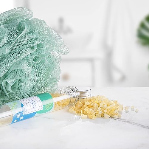 Miniatura 3 de Sales de baño de aromaterapia, paquete de 5 sales de Epsom para remojar, juego de spa de baño relajante, perfumado en algodón limpio, sal marina,