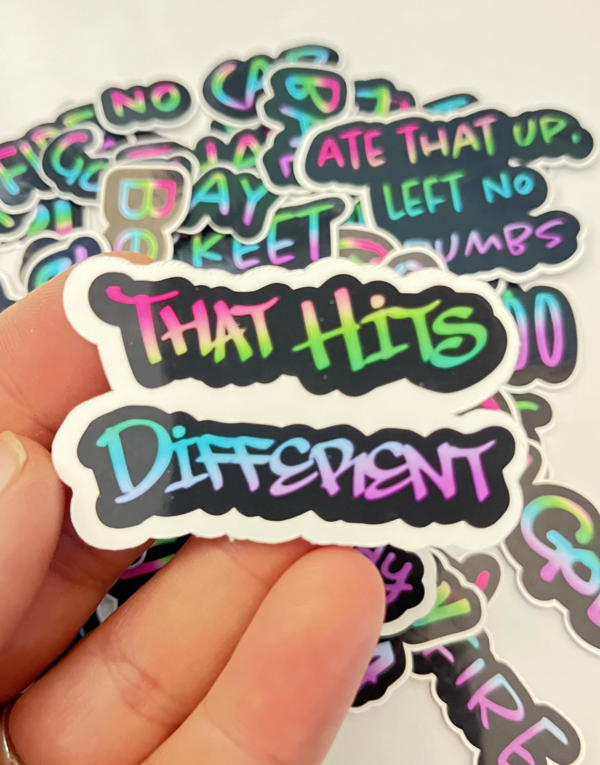 Gen Z Vibes: 42 Premium Waterproof Vinyl Sticker Quotes - Vibrant Colors & Sayings Collection for Kids, Teens, Men & Women! GenZ2 (White)