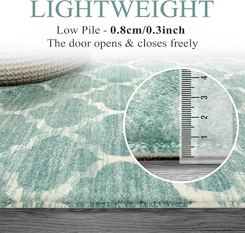 Miniatura 3 de Lahome - Alfombra marroquí, lavable, redonda, de 6 pies, decorativa, suave, grande, antideslizante, ligera, de color verde salvia y moderna, para