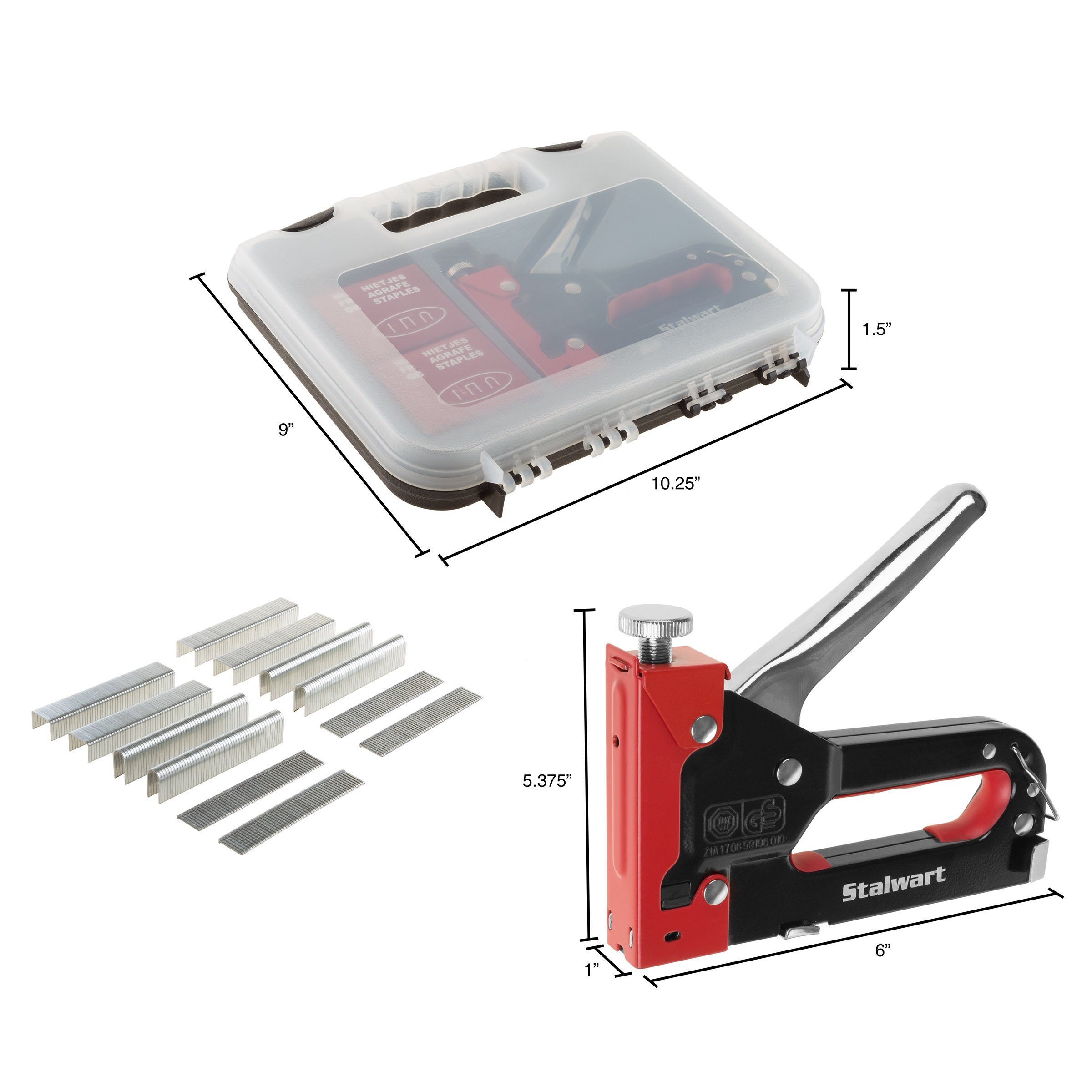 Stalwart light duty staple gun kit with case Clearance