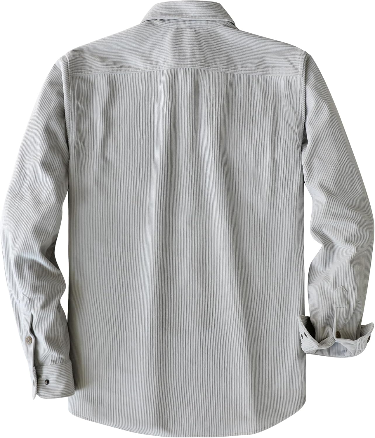 Dubinik® 8.3 oz Heavyweight Mens Corduroy Shirt Jacket Casual Work Snap Button Long Sleeve Vintage Regular Fit 2 Pockets - Image 2