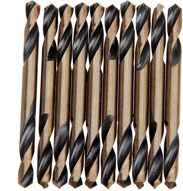10Pcs 4.2mm Dia HSS Double End Twist Drill Bits Set for Metal Carbon Steel Working Tool
