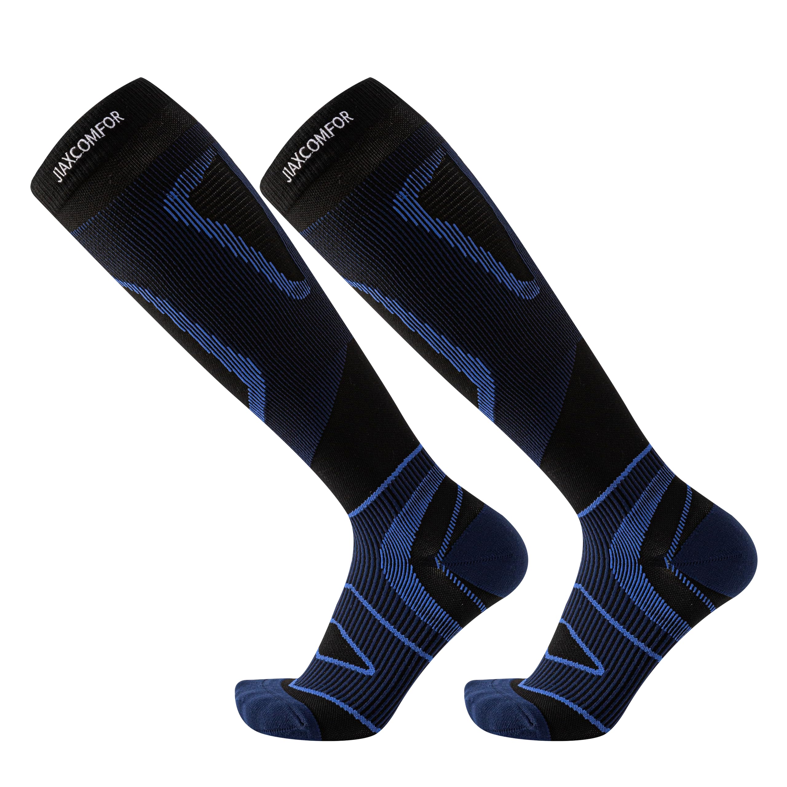 JIAXCOMFOR Compression Socks 20-30 mmHg Men and Women, Best for Running, Travel, Recovery S/M