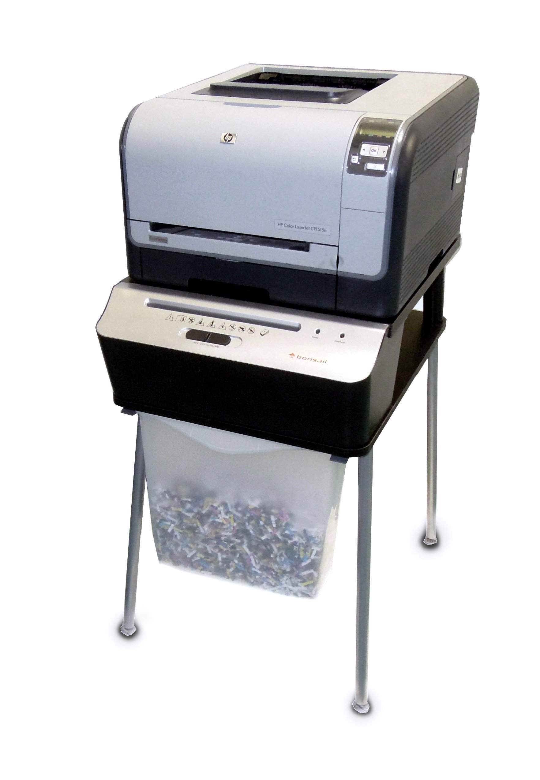 Bonsaii 510909 - Distruggidocumenti Doc Shred Fit | Tavolo per stampante | Taglio a particelle | 7 fogli | 10 litri | Dimensioni particelle 4 x 40 mm (P-4) | Dimensioni (lunghezza x larghezza x
