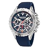Men's NST Chrono Blue Silicone Strap Watch (Model: NAPNSF201)