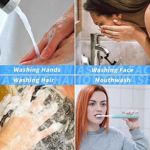 Miniatura 6 de Extensor de grifo giratorio de 1080 con 2 funciones, extensión de fregadero giratoria resistente, brazo robótico giratorio universal, extensión de