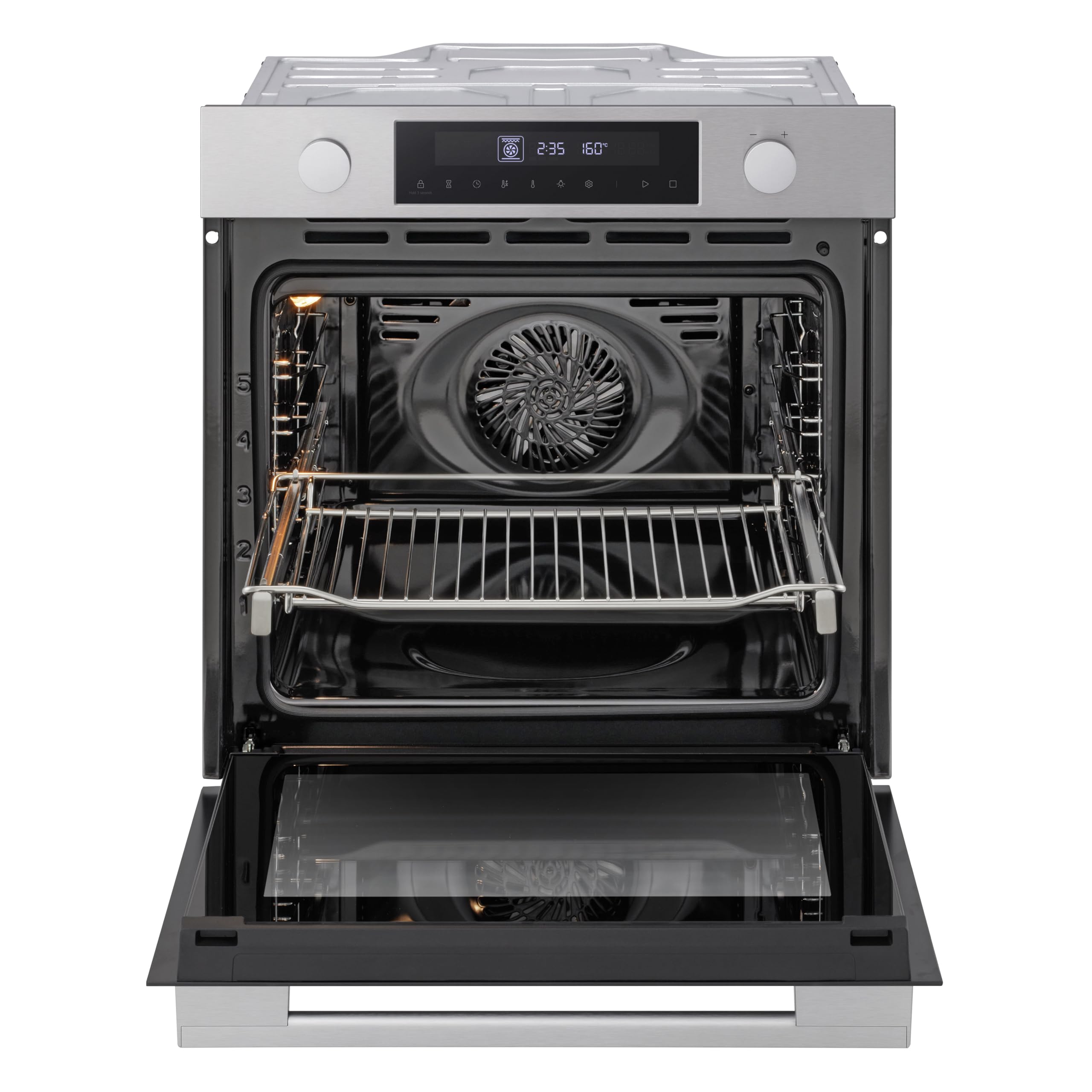 LG WS5D7210S Forno da Incasso Classe A, 72L, 11 Programmi di Cottura, Modalità Friggitrice ad Aria, Grill, Lievitazione, Pizza, Temperatura Massima 250°C, Potenza 3200 W, Wi-Fi