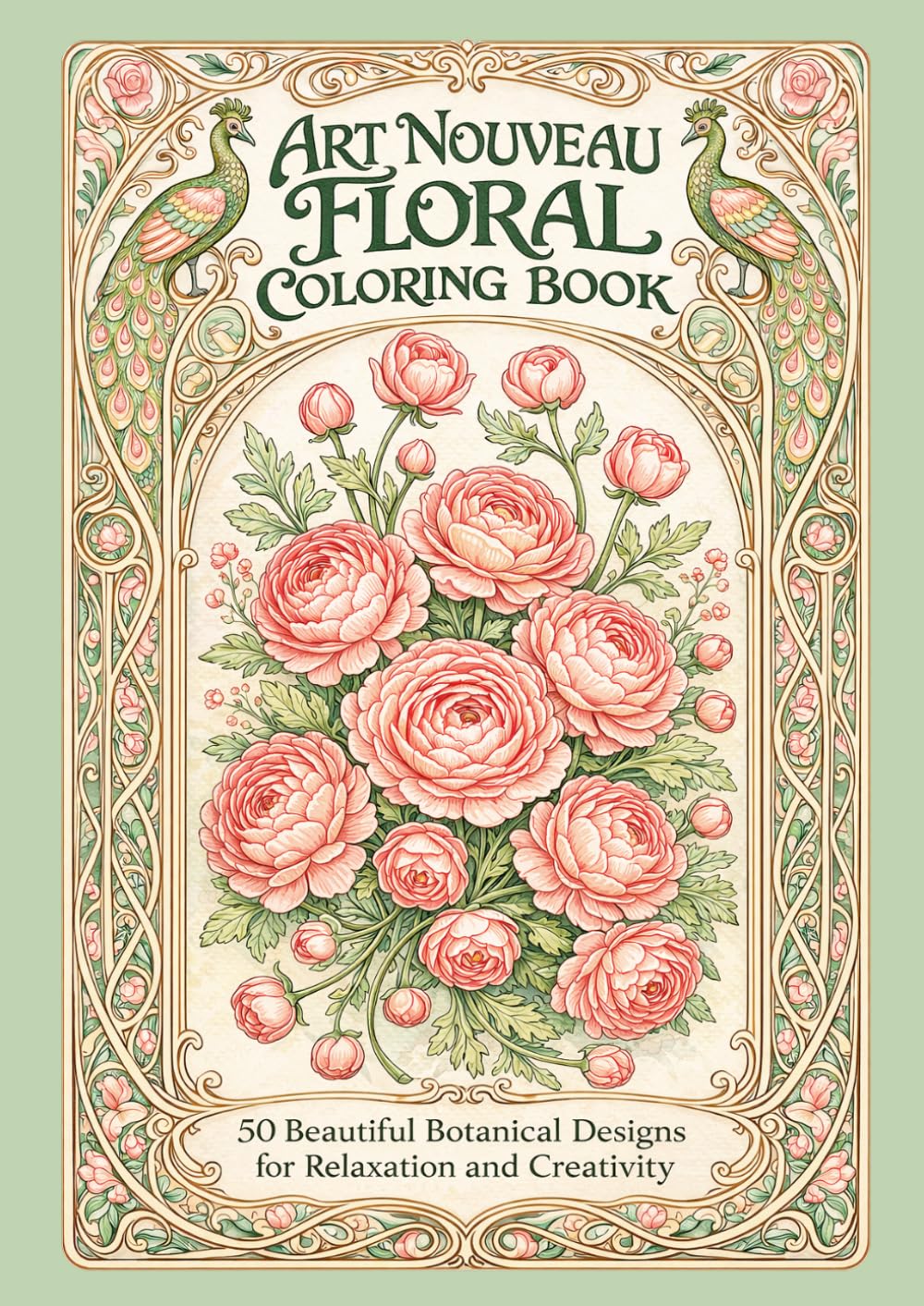 Art Nouveau Floral Coloring Book: 50 Beautiful Botanical Designs for Relaxation and Creativity (Botanica Art Nouveau)