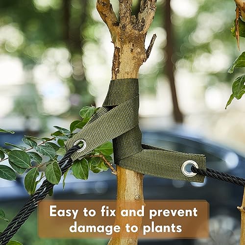 Miniatura 6 de 48 correas de árbol de 15.74 pulgadas para estaca con ojales, resistentes árboles jóvenes y plantas para apoyar estacas para guiar, retoños recién
