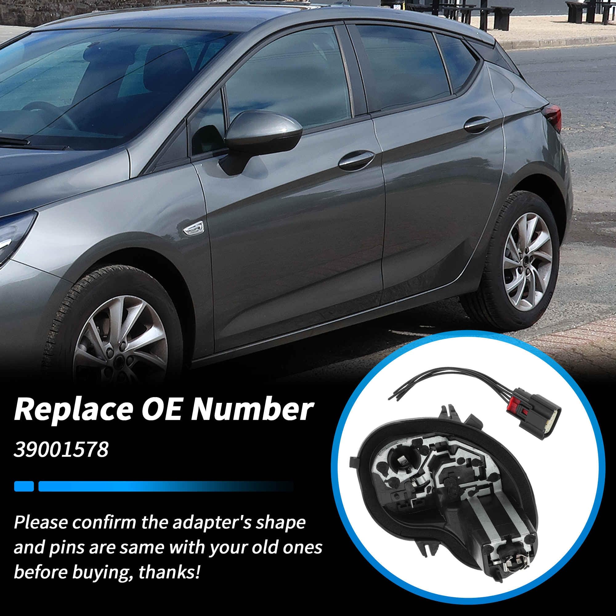 A ABSOPRO Connecteur De Support D'Ampoule De Feu Arrière Côté Conducteur Avec Faisceau Pour Opel Pour Astra K 2015-2023 N° 39001578, Câblage Connecteur Support D'Ampoule Feu Arrière Droit