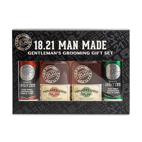 18.21 Man Made Set de regalo de aseo de Wash And Spirits Spritzer