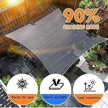 Amazon.com : Tarpware 90% Shading Rate 8'x10' Black Shade