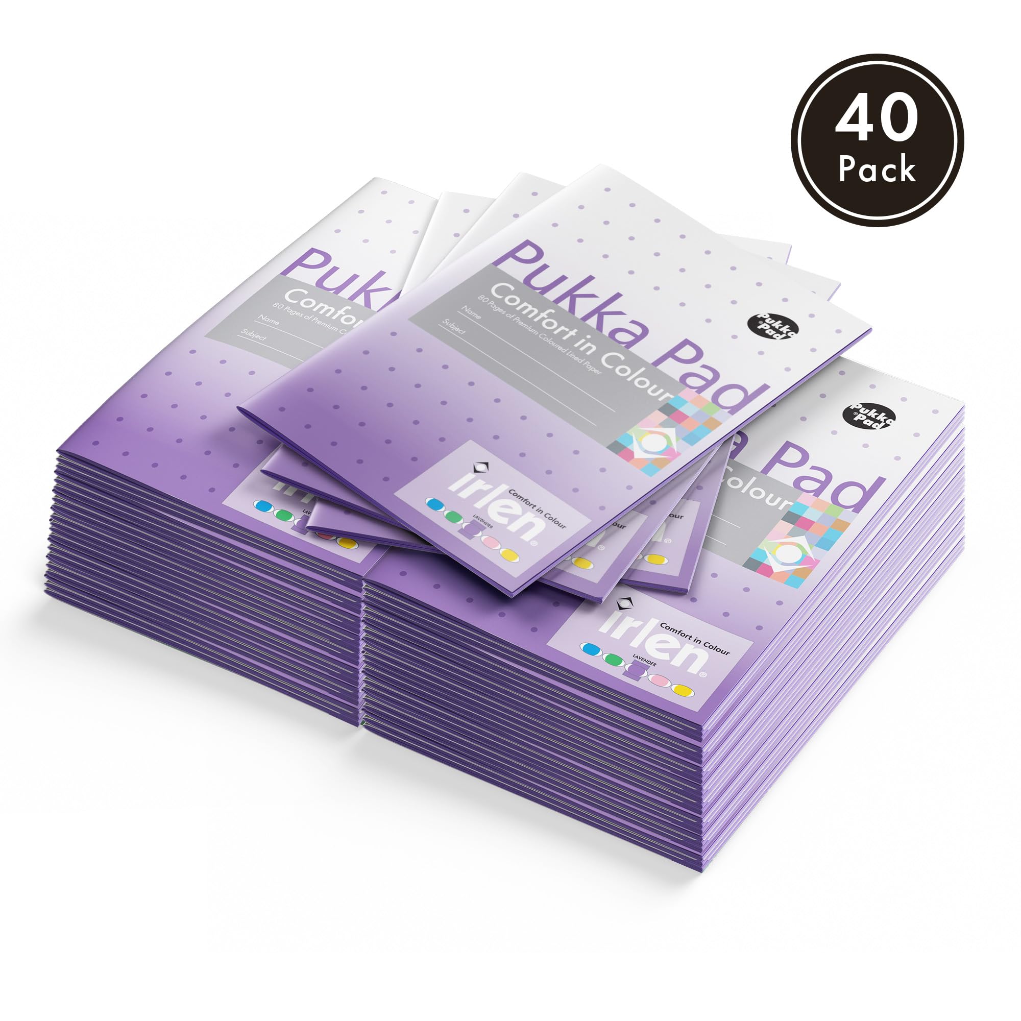 Pukka Pad Irlen A5 Exercise Book, Pack of 40 Staple Bound Notebooks with 80 Pages, 40 Sheets of 80GSM Paper - Image 2