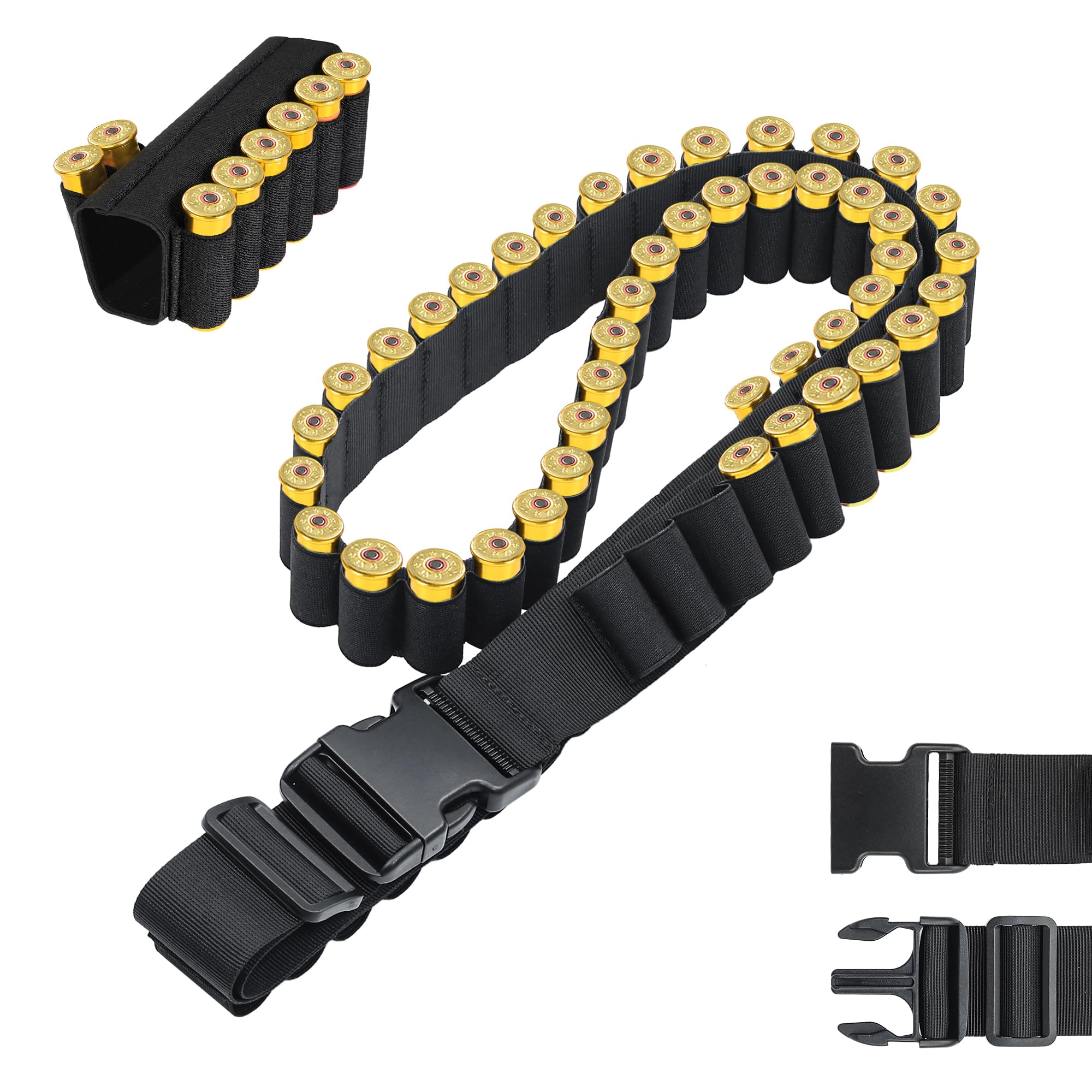 Snapklik.com : Tyseam 60 Round Adjustable Shotgun Shell Bandolier