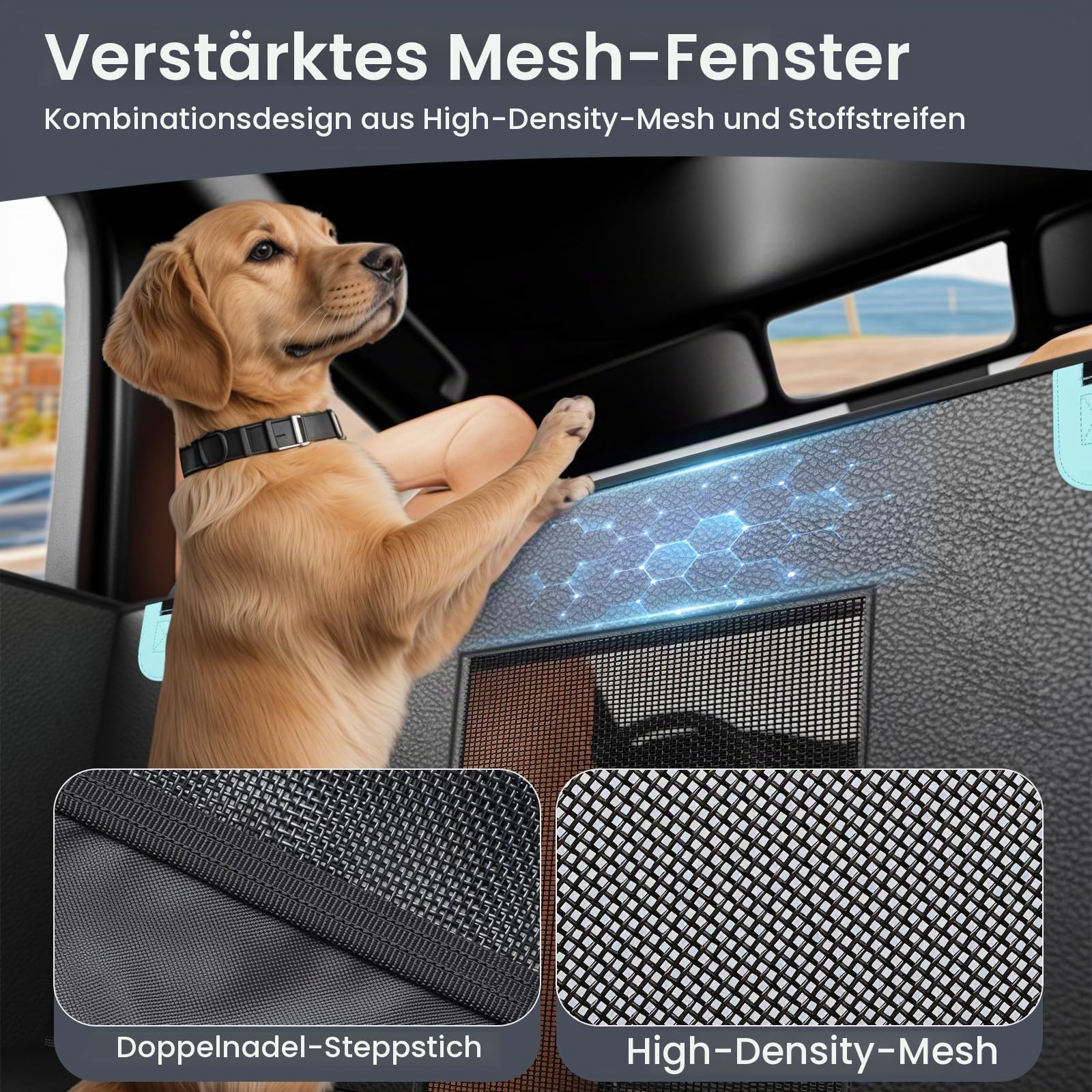 Rücksitzverlängerung für Hunde mit PU-Leder, abnehmbarer harter Boden, Autositzbezug für Hunde, hält 180 kg, große Rücksitzverlängerung für Hunde, Hundehängematte für Auto, SUV mit