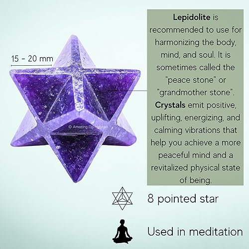 Miniatura 77 de Amazing Gemstone Larvikite Merkaba Crystal – Estrella de Merkaba metafísica de 1 pulgada para meditación – Cristal tetraedro energético y piedras