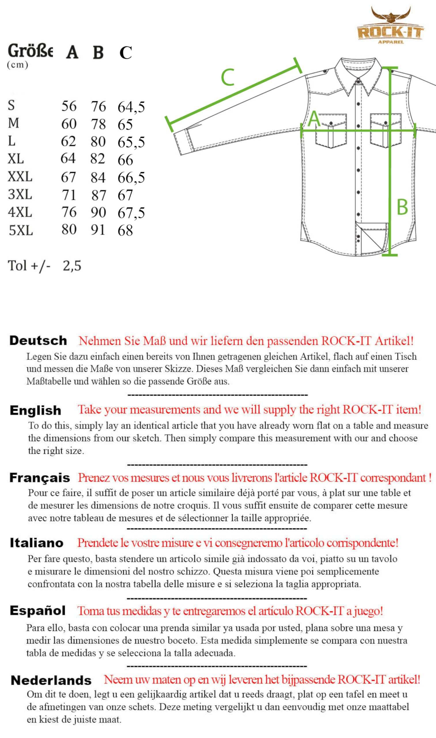ROCK-IT Apparel Chemise à Manches Longues pour Hommes - 100% Coton - avec épaulettes - pour Le Travail et Les Loisirs - avec Fermeture à Boutons [S-5XL] Tailles régulières