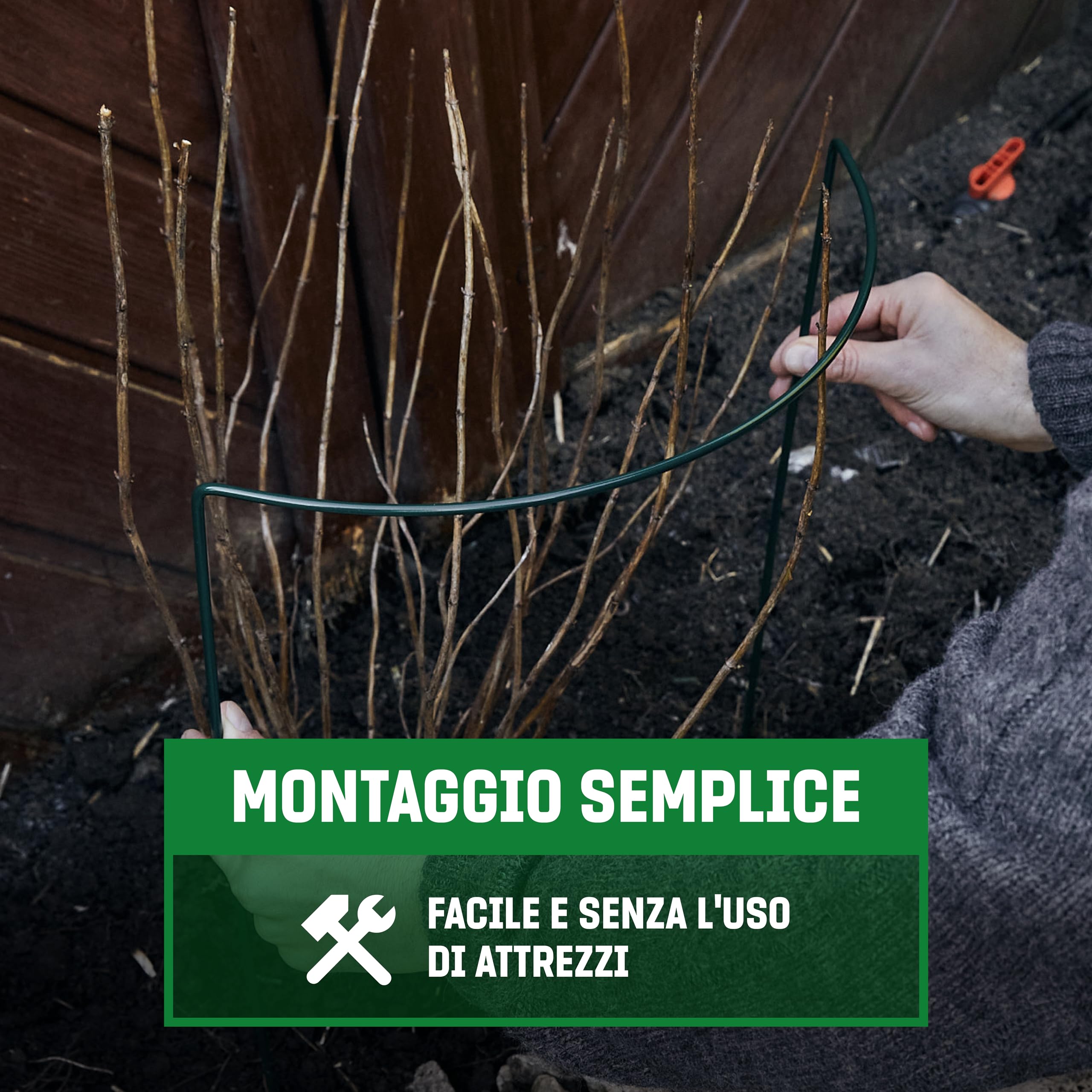 Supporti Per Arbusti In Acciaio | 10 Pezzi Mezzo Rotondo | Per Ortensie, Rose E Piante - Foto 3