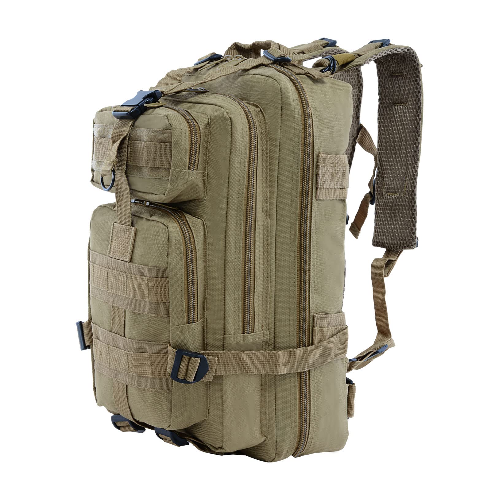 Long Keeper 30L Small Military Tactical Backpack Men Army Assault Bags Outdoor Camping Hiking Treking Molle Rucksack (Khaki)