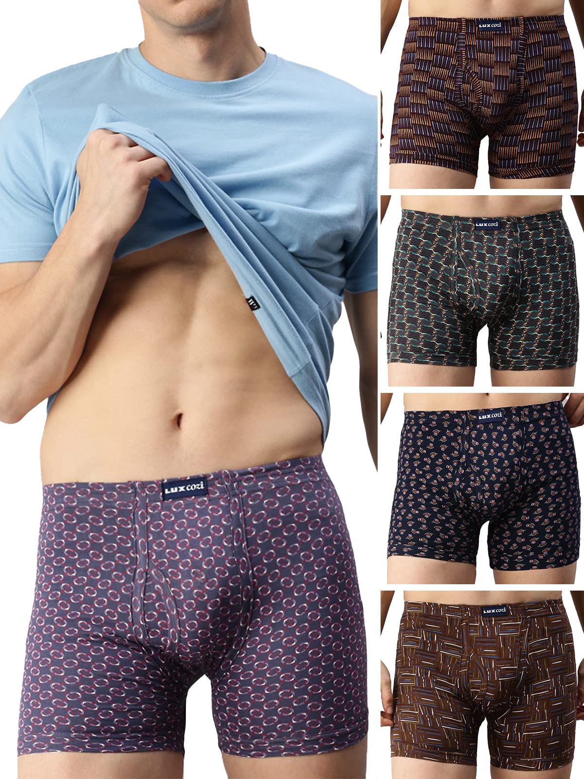 Lux CoziMen COZI_BIGSHOT_LONGS_PRINT_IE Trunks (pack of 5)