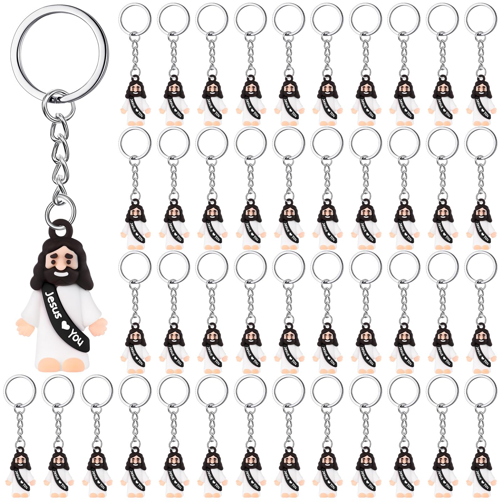 Amazon.com: Sumind 48 Pcs Jesus Toys Figurine Christian Keychain