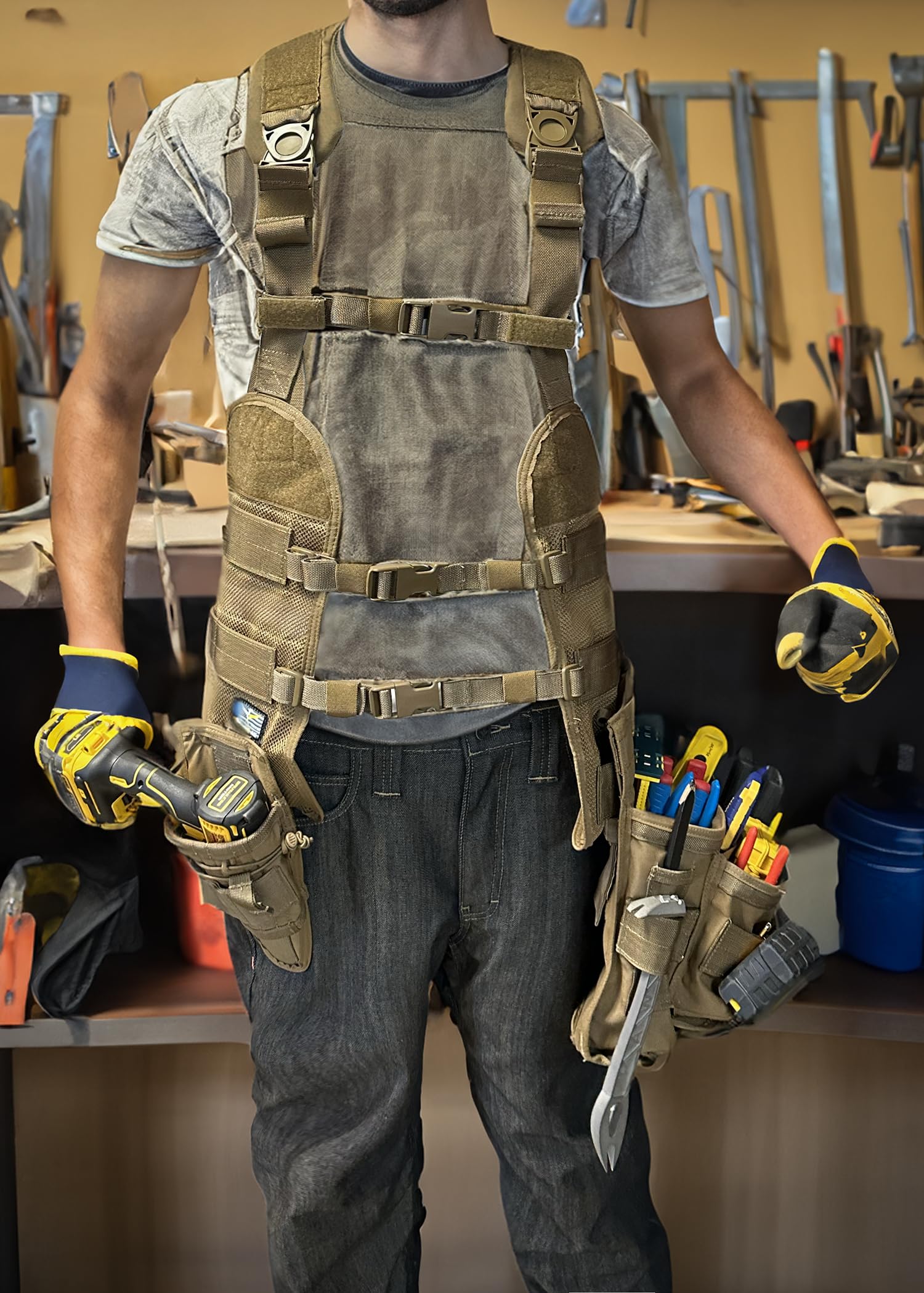 Atlas 46 Builder's Best Tool Vest Kit with Open Core Chest