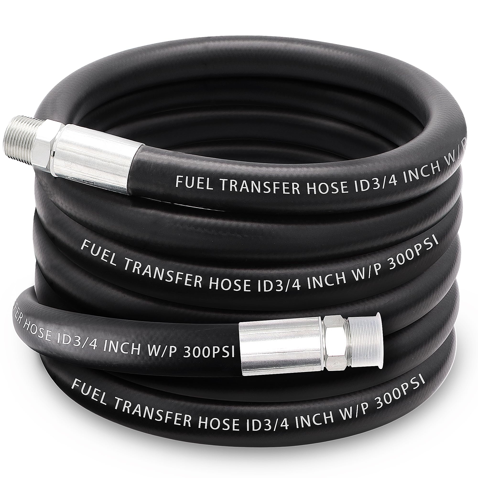 Tuijodaix 3/4" Fuel Transfer Hose 20FT,Farm Fuel Hose with Male NPT Fittings for Dispensing Diesel Fuel, Gasoline, Biodiesel, Kerosene-image-46